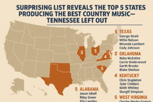 Surprising List Reveals the Top 5 States Producing the Best Country Music—Tennessee Left Out
